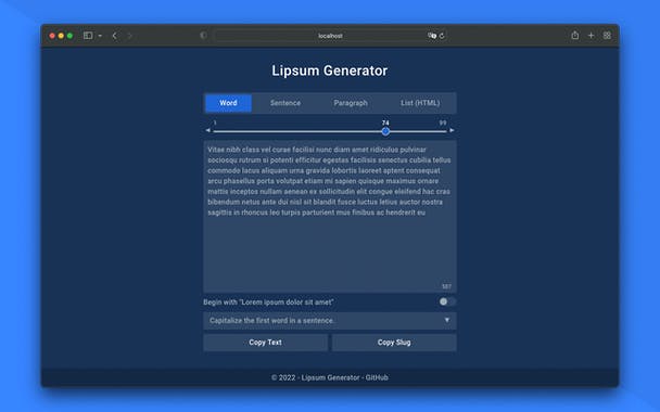 Lipsum Generator