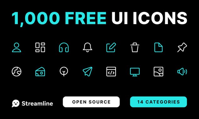 1,000 User Interface Free Icon Set