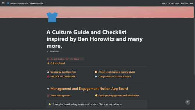 Company Culture Building Checklist