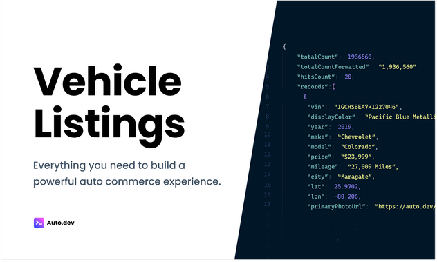 Vehicle Listings API