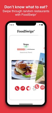 FoodSwipr' on iOS