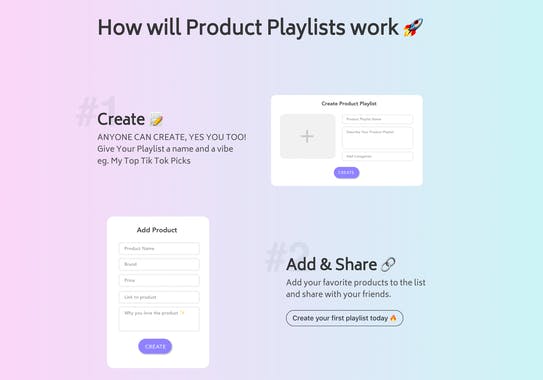 Product Playlists