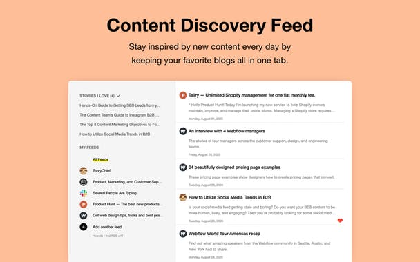 Content Discovery Feed Chrome Extension