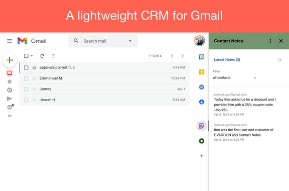 Micro CRM for Gmail