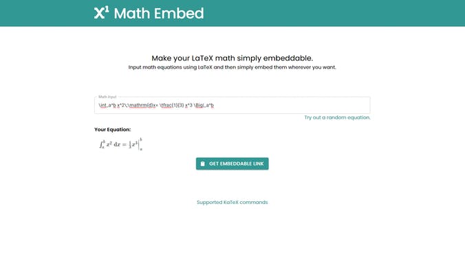 Math Embed