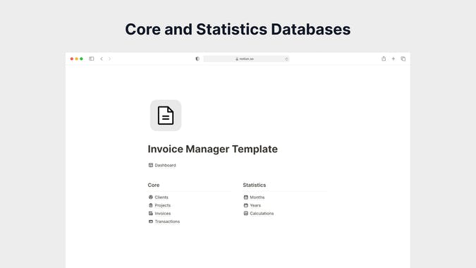 Invoice Manager for Notion