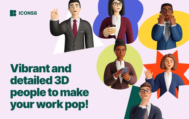 3D Business Characters by Icons8