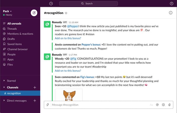 Bonusly for Slack