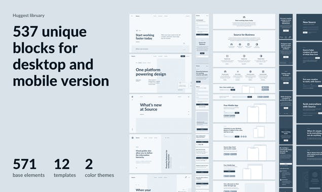 Source Wireframe Kit