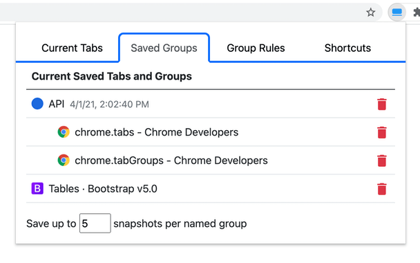 Tab Groups Extension