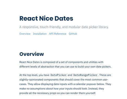 React Nice Dates