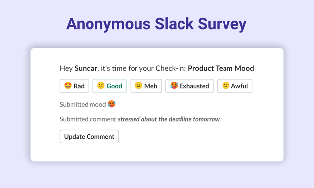 Slack Mood Check-in by Troopr