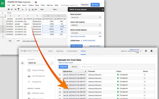 Google Analytics Cost Data Uploader