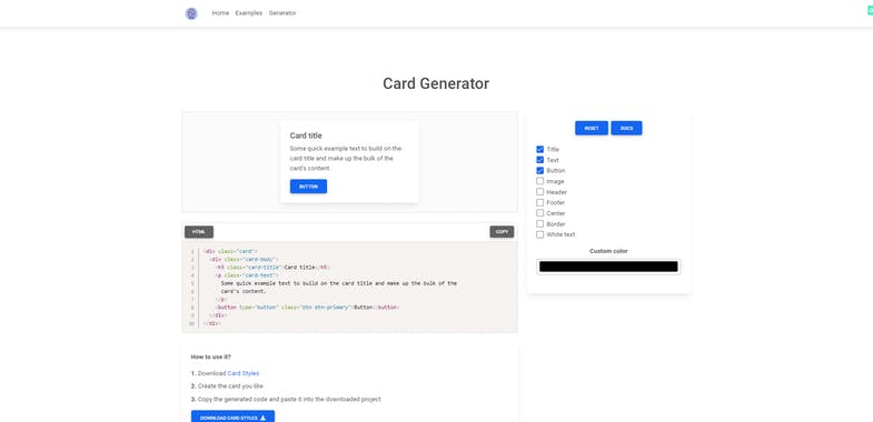 Card UX/UI