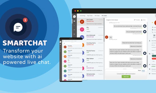 Ai powered Live Chat by Smartchat