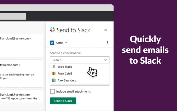 Slack E-mail Add-ins