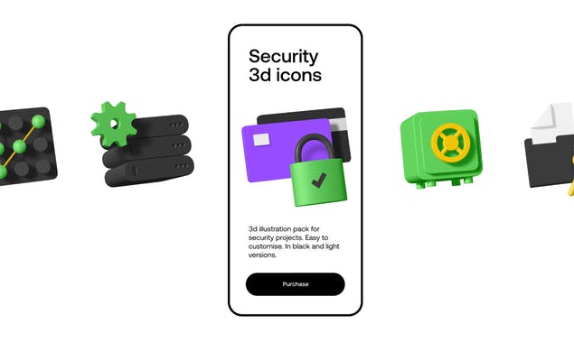 Security 3D Icons