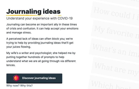 COVID-19 Journal Idea Generator
