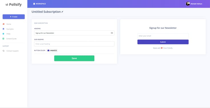 Pollsify - Simple Polls & Signup Forms