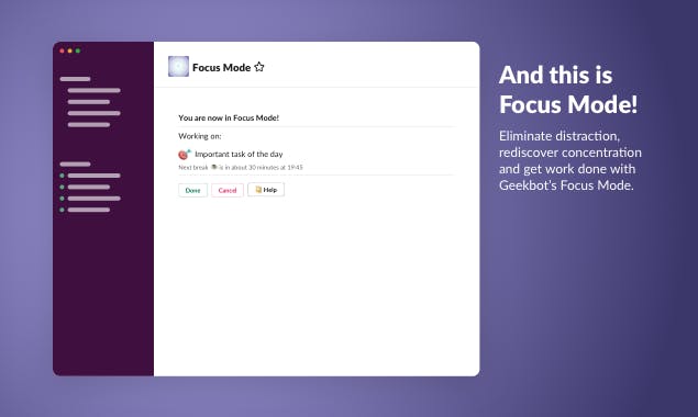 Focus Mode by Geekbot