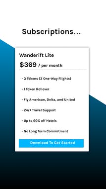 Wanderift - Airline Travel Subscription