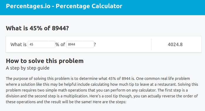 Percentages