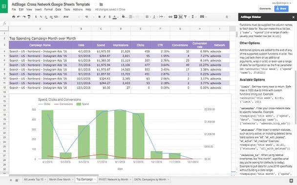 AdStage for Google Sheets