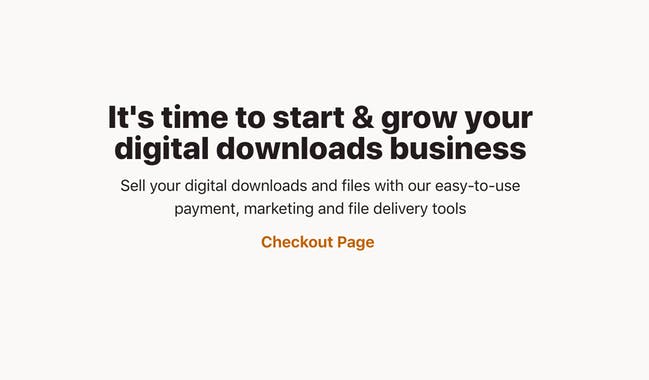 Checkout Page Digital Downloads