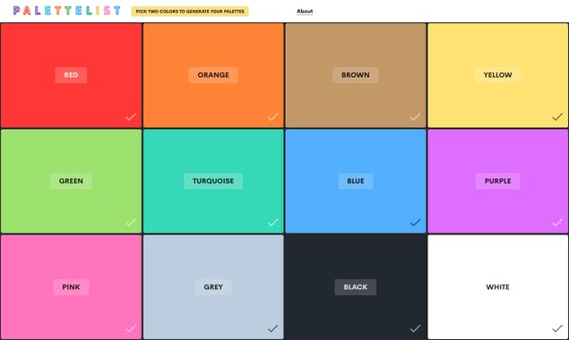 Palette List