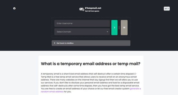 Disposable Temporary Email Address