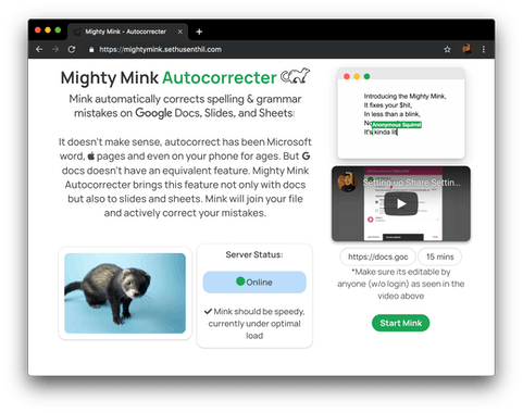 Mighty Mink Autocorrector