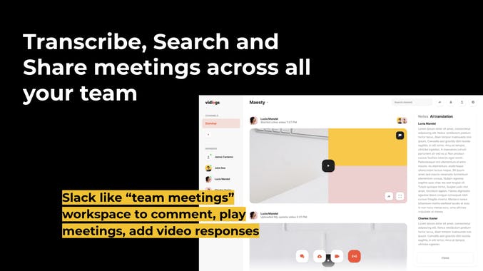 Live Meetings AI by Vidlogs