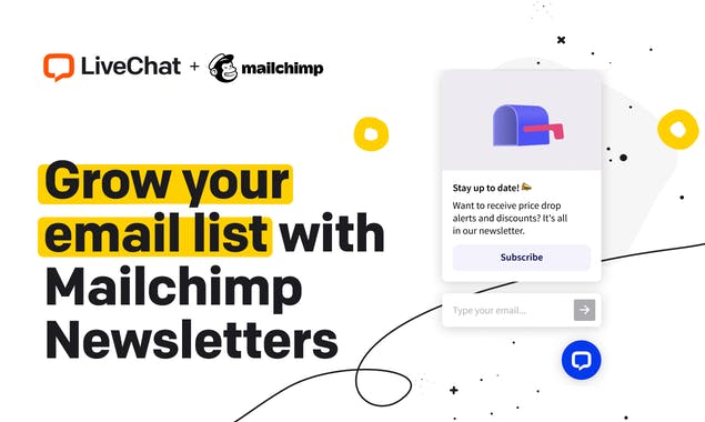 Mailchimp Newsletters widget by LiveChat