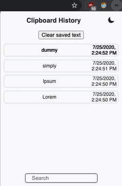Clipboard History Extension