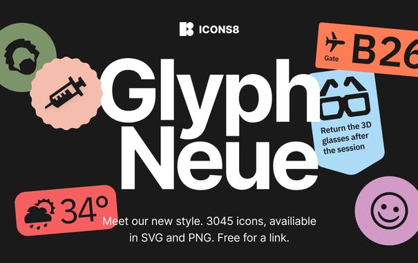 Glyph Neue Icons by Icons8