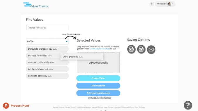 Values Creator Plus