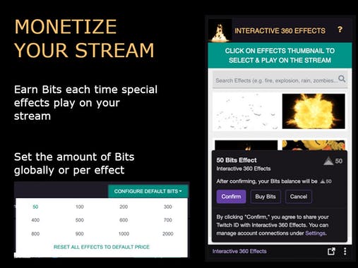 Interactive Special Effects for Twitch