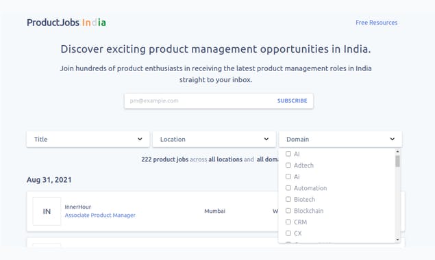 ProductJobs India