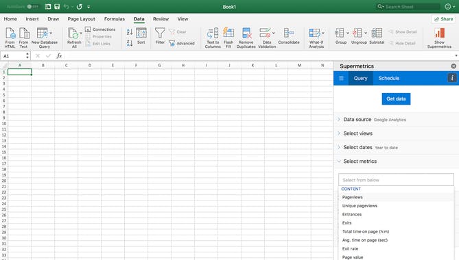 Supermetrics for Excel