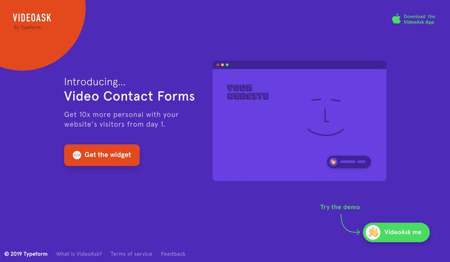Video Contact Forms by Typeform