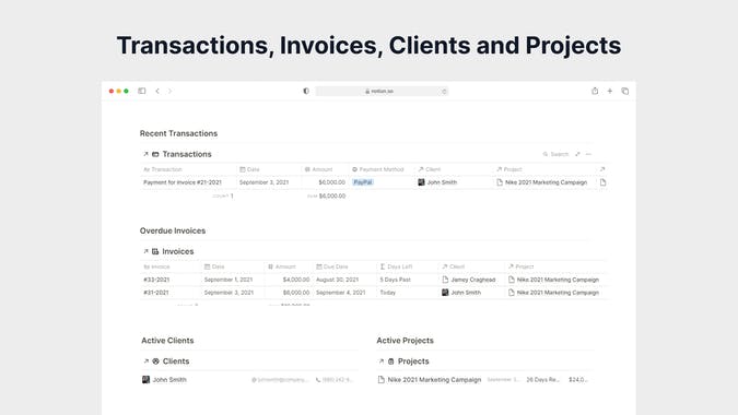 Invoice Manager for Notion