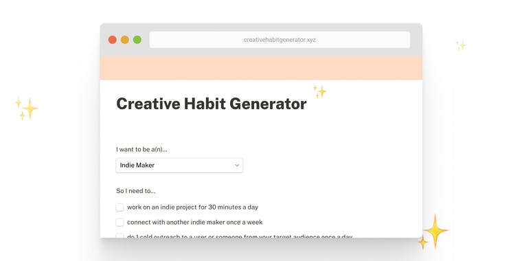Creative Habit Generator