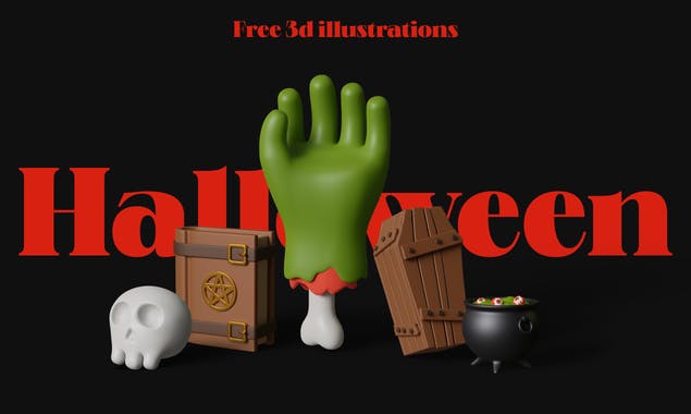 Free 3D Halloween Illustrations