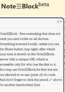 Note☰Block