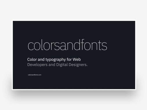 Colors & Fonts