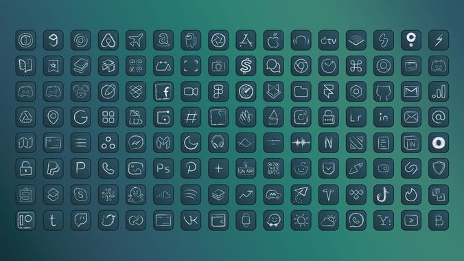 iOS 14 Charcoal Icons