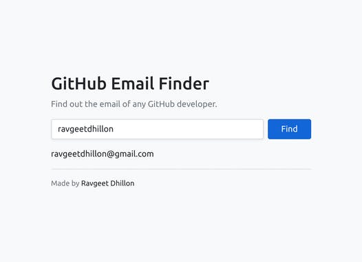 GitHub Email Finder