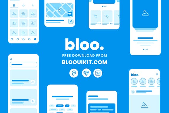 Bloo Lo-fi Wireframe Kit