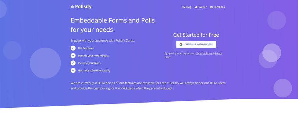Pollsify - Simple Polls & Signup Forms