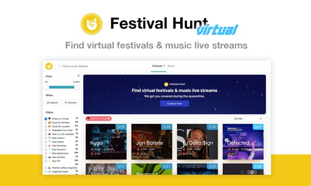 Virtual Festivals by Festival Hunt